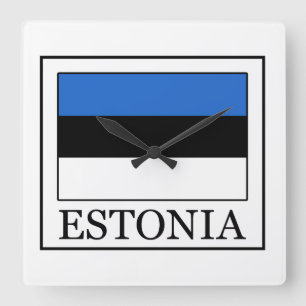 Estonia Square Wall Clock