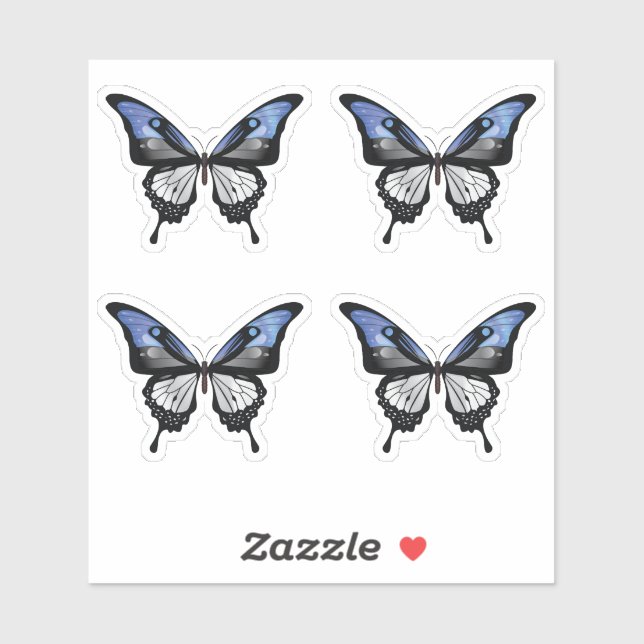 Estonia Swallowtail Butterfly Flag Sticker (Sheet)