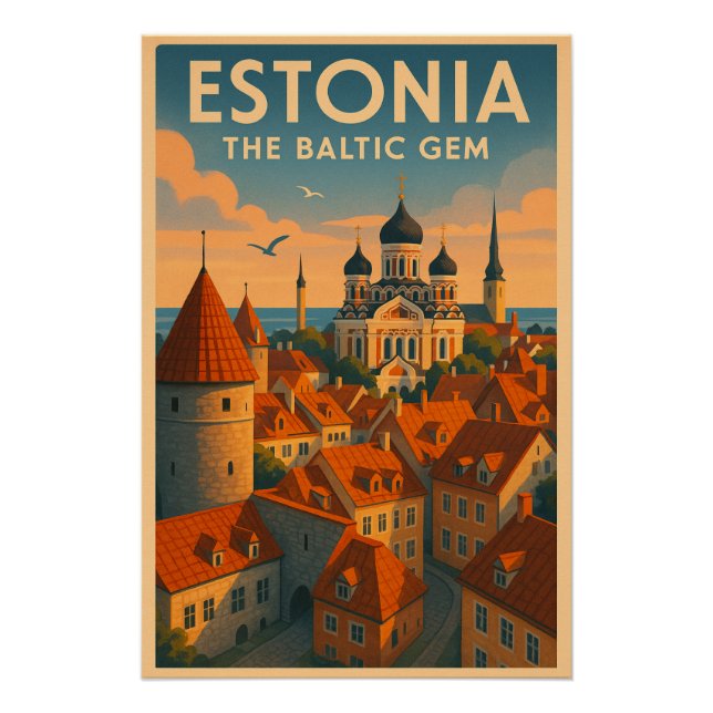 Estonia – The Baltic Gem Poster (Front)
