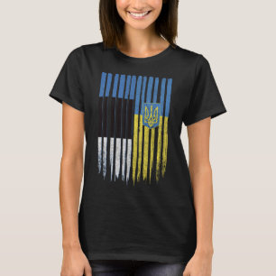 Estonia Ukraine Estonian Ukrainian Flag  T-Shirt