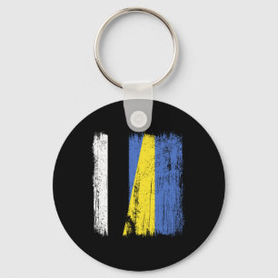 Estonia Ukraine Half Flag Estonian Ukrainian Herit Key Ring