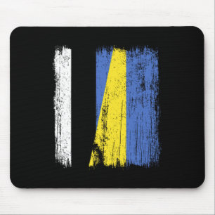 Estonia Ukraine Half Flag Estonian Ukrainian Herit Mouse Pad