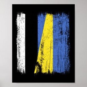 Estonia Ukraine Half Flag Estonian Ukrainian Herit Poster