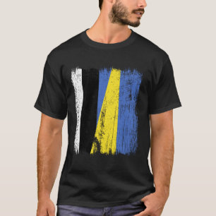 Estonia Ukraine Half Flag Estonian Ukrainian Herit T-Shirt