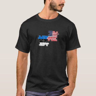 Estonia USA Estonian American Flag T-Shirt