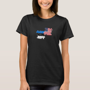 Estonia USA Estonian American Flag T-Shirt