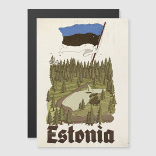Estonia Vintage Travel Poster