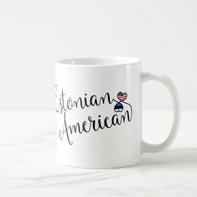 Estonian American Entwined Hearts Mug (Right)