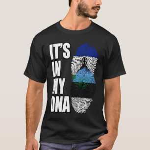 Estonian And Basotho Mix DNA Heritage Flag T-Shirt