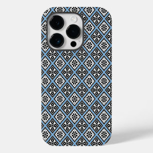 Estonian Blue Black and White Mitten Pattern Case- iPhone 14 Pro Case