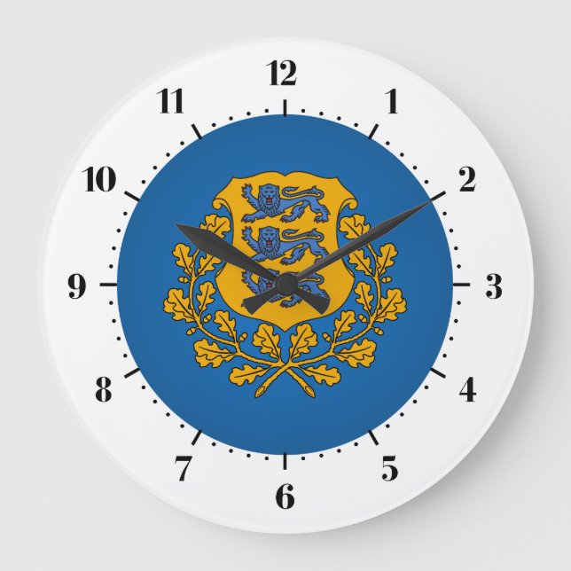 Estonian coat of arms large clock (Front)