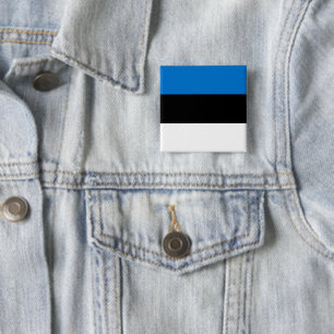 Estonian Flag 15 Cm Square Badge