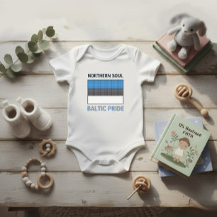 Estonian flag baby bodysuit