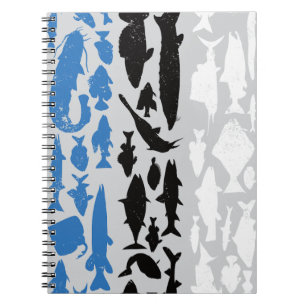 Estonian Flag Made of Fish – Fishing Design Notebook