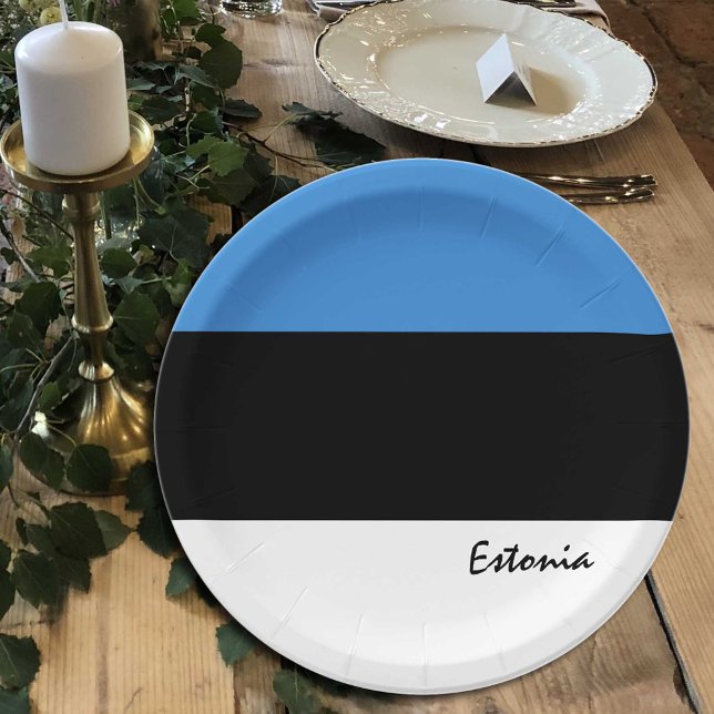 Estonian Flag plates, party, sports, Estonia Paper Plate (Creator Uploaded)