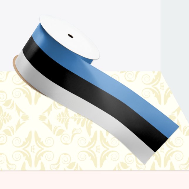 Estonian Flag ribbon, Estonia patriots /sports Satin Ribbon (Creator Uploaded)