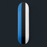 Estonian Flag Skateboard<br><div class="desc">This design features the national flag of Estonia (officially the Republic of Estonia), which is a country on the eastern coast of the Baltic Sea in Northern Europe. It is bordered to the north by the Gulf of Finland across from Finland, to the west by the Baltic Sea across from...</div>