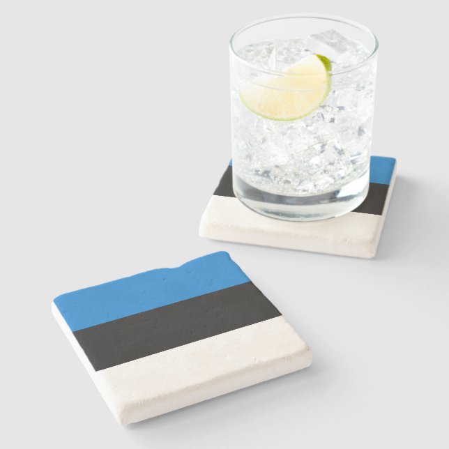 Estonian Flag Stone Coaster (Side)