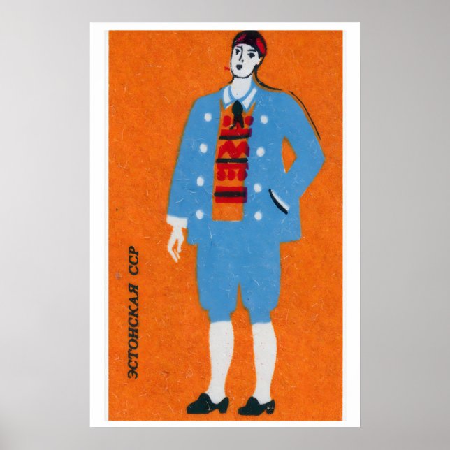 Estonian Man - Matchbox Print - Aesthetic Wall Art (Front)