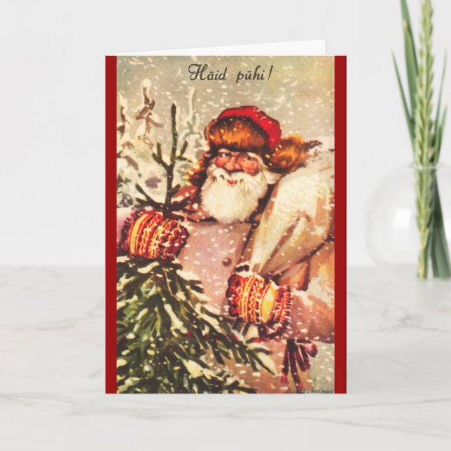 Estonian Santa Claus Christmas Card (Front)