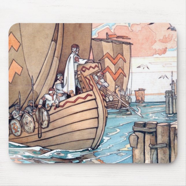Estonian Viking Boat Mouse Pad (Front)