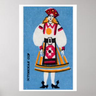 Estonian Woman - Matchbox Print - Aesthetic Wall