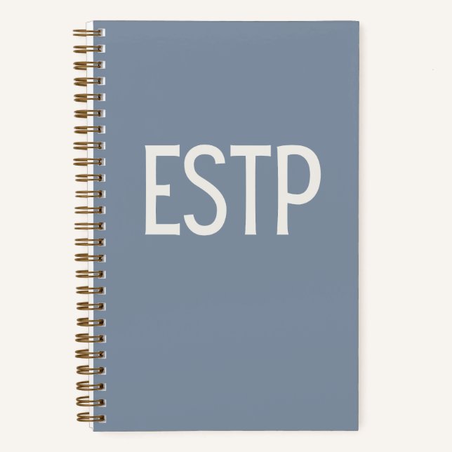 ESTP Personalised Blue Journal Notebook (Front)