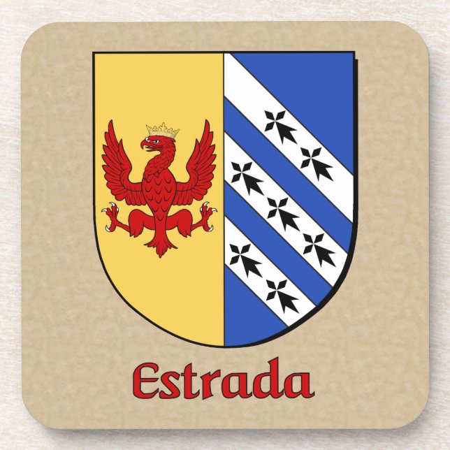 Estrada Family Shield Coaster (Front)