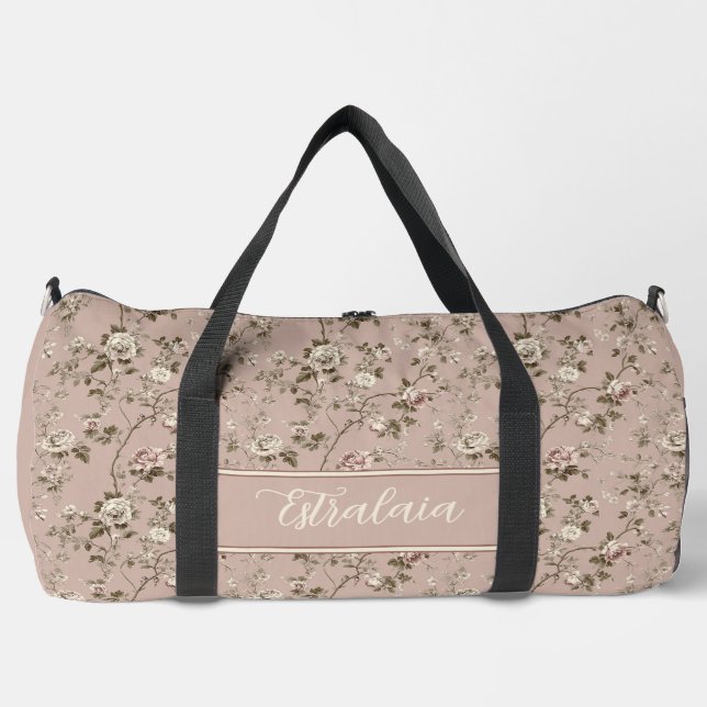 Estralaia Dusty Rose Pink Duffle Bag (Front)