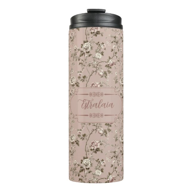 Estralaia Dusty Rose Pink Thermal Tumbler (Front)