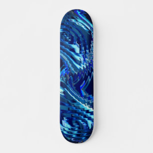 Estrela azul ondulada com traçados em ziguezague skateboard