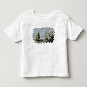 Estuary Scene with Boats and Fisherman Toddler T-Shirt