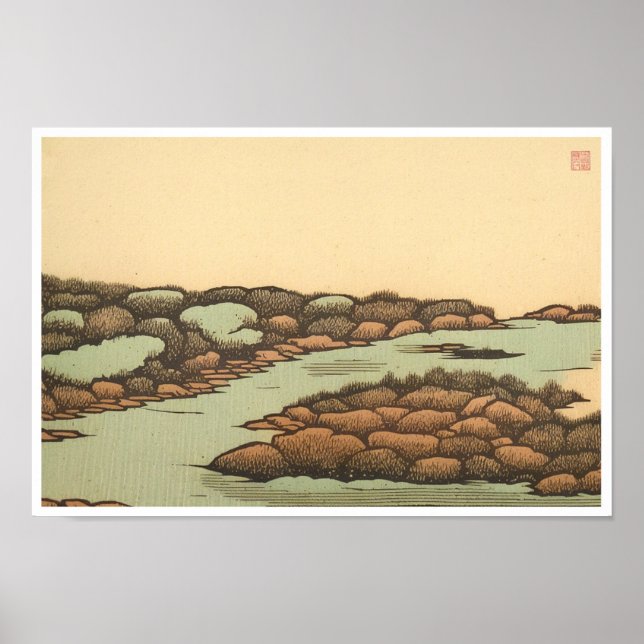 Estuary - Woodblock Art Print (Front)