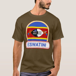 Eswatini Country Badge Eswatini Flag T-Shirt