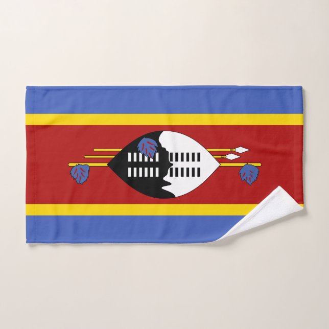 Eswatini Flag Bath Towel Set (Hand Towel)