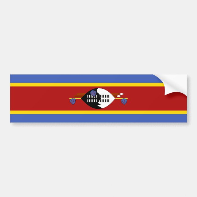 Eswatini Flag Bumper Sticker (Front)