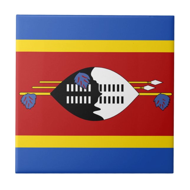 Eswatini Flag Ceramic Tile (Front)