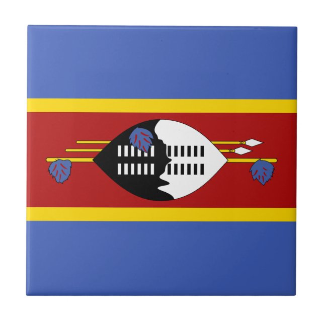 Eswatini Flag Ceramic Tile (Front)