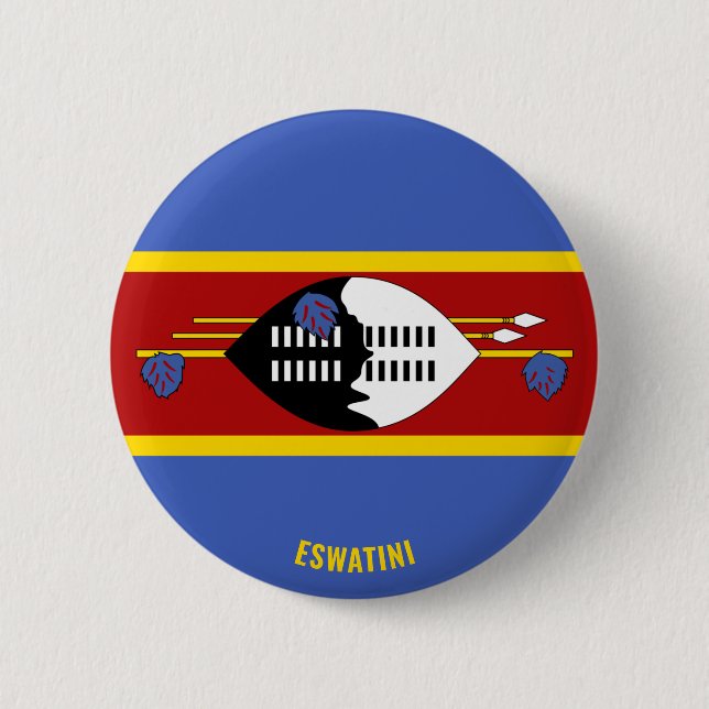 Eswatini Flag Charming Patriotic 6 Cm Round Badge (Front)