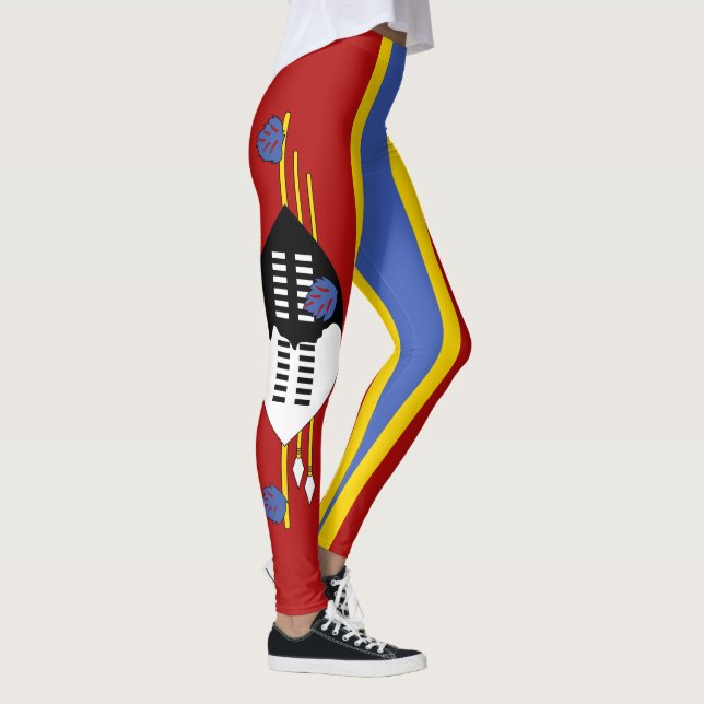 Eswatini Flag Leggings (Right)