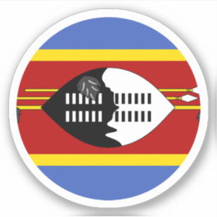 Eswatini Flag Round Sticker
