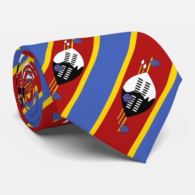 Eswatini Flag Tie (Rolled)