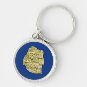 Eswatini Map Keychain