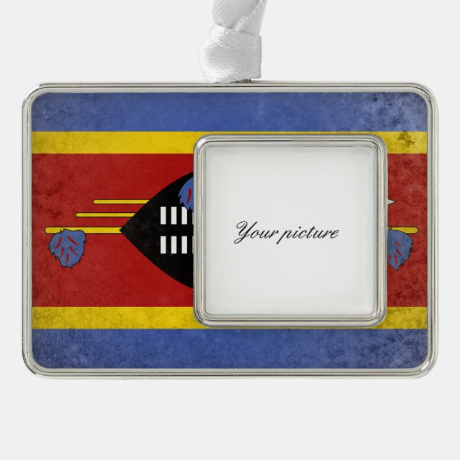 eSwatini Silver Plated Framed Ornament (Front)