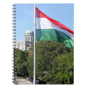 Esztergom Basilica and Hungarian Flag Notebook