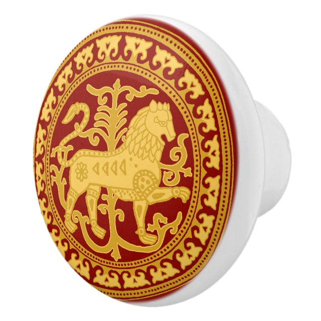 Esztergom Lion Ceramic Knob (Right)