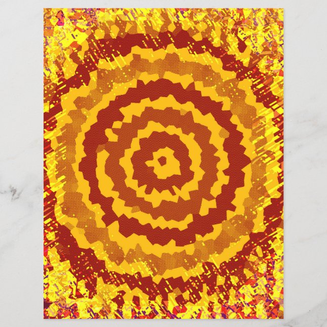 ET Abstract Flower Scrapbook Paper Bulk Pages (Front)