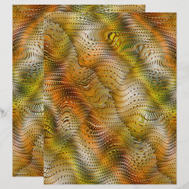 ET Faux Snakeskin Scrapbook Paper 2-Sided Page (Front/Back)