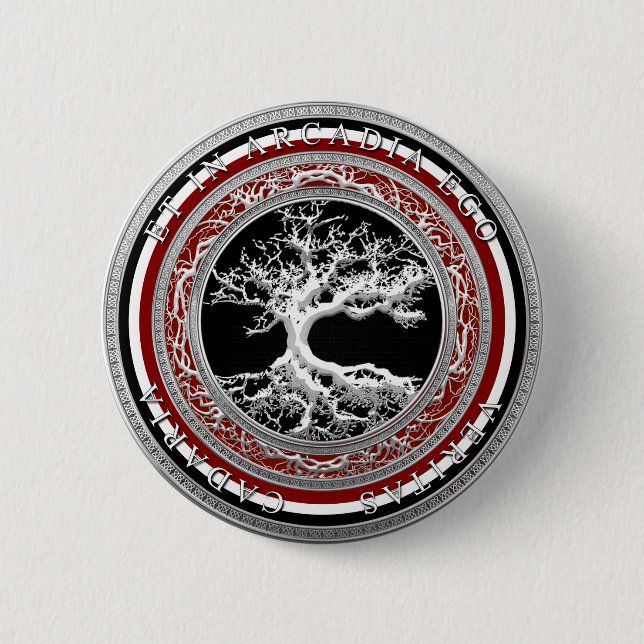 ET IN ARCADIA EGO 6 CM ROUND BADGE (Front)