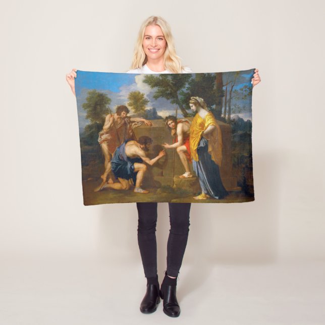 Et in Arcadia ego, Poussin Fleece Blanket (In Situ)
